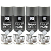 4X 151 Metallic Silver Spray Paint 400ml Spray Paint